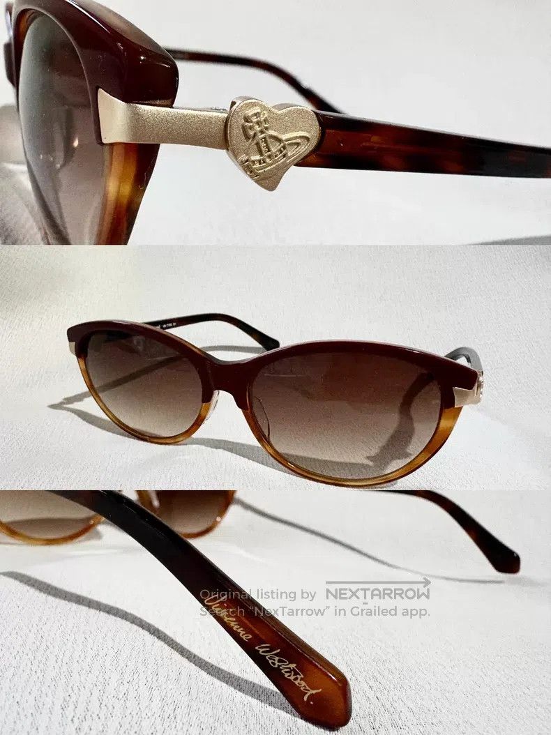 Vivienne Westwood Vivienne Westwood Tea-colored heart Saturn sunglasses Size ONE SIZE - 2 Thumbnail