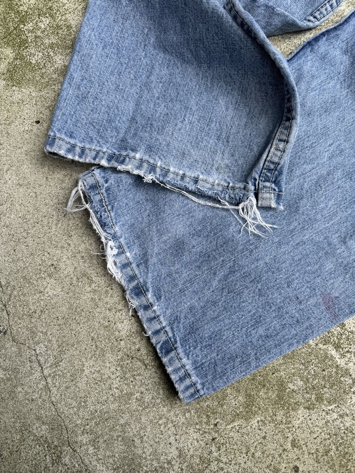 Vintage Faded Light Wash Lee Thrashed Carpenter Jeans ERD Grunge Size US 36 / EU 52 - 7 Thumbnail