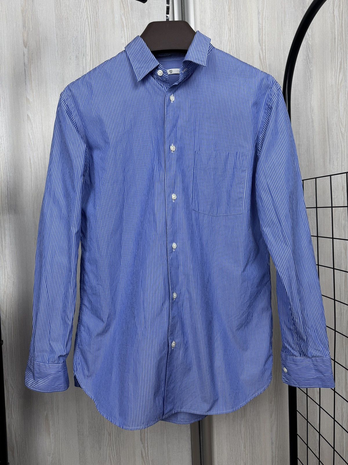 Jil Sander × Uniqlo Uniqlo x Jil Sander blue striped long sleeve shirt Size US XS / EU 42 / 0 - 2 Thumbnail