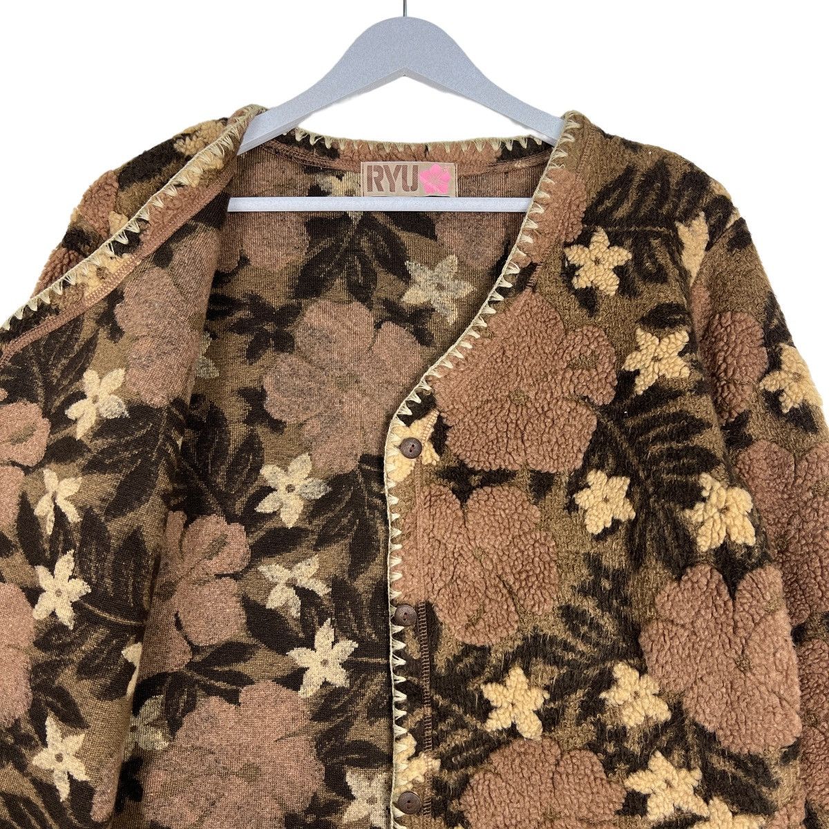Japanese Brand 🔥 RYU FLOWER FLEECE JACKET Size US M / EU 48-50 / 2 - 10 Thumbnail