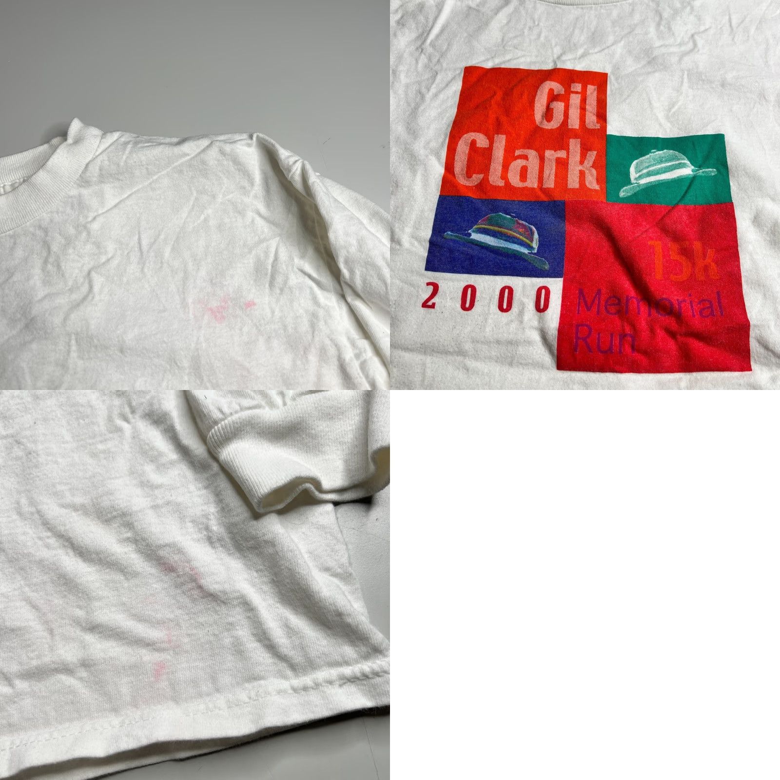 Delta VINTAGE Delta Pro Weight Gil Clark Memorial Run 2000 Long Sleeve T-Shirt Adult L White Cotton Mens Stained Size US L / EU 52-54 / 3 - 8 Thumbnail