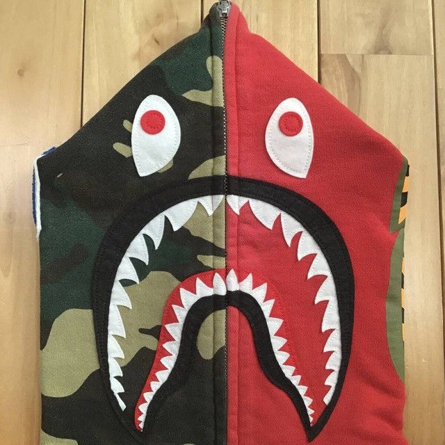 Bape × Nigo BAPE woodland camo Shark full zip hoodie a bathing ape NIGO Size US M / EU 48-50 / 2 - 3 Thumbnail