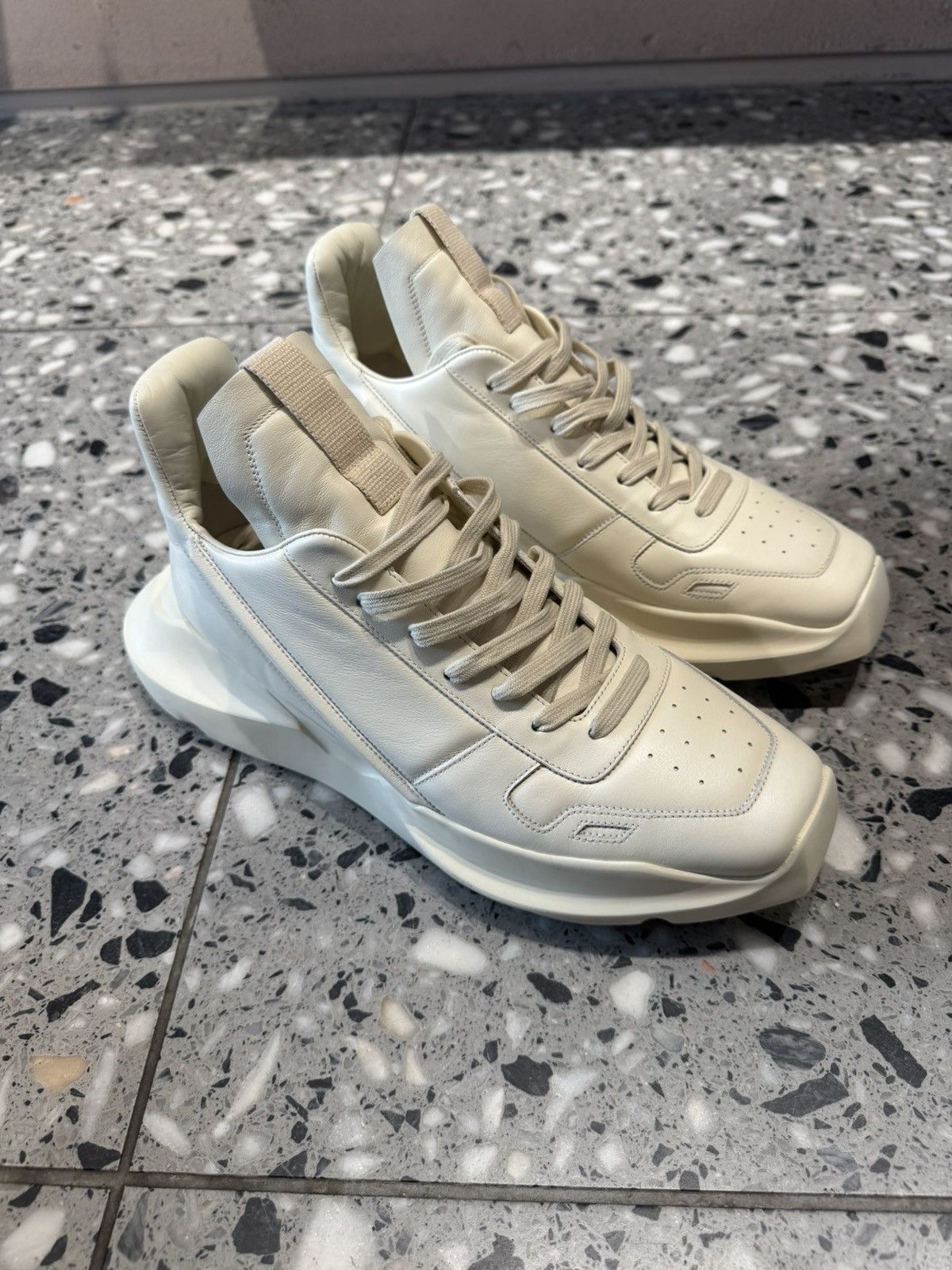 Rick Owens Rick Owens Geth Runner high-top Sneakers | Milk | White
