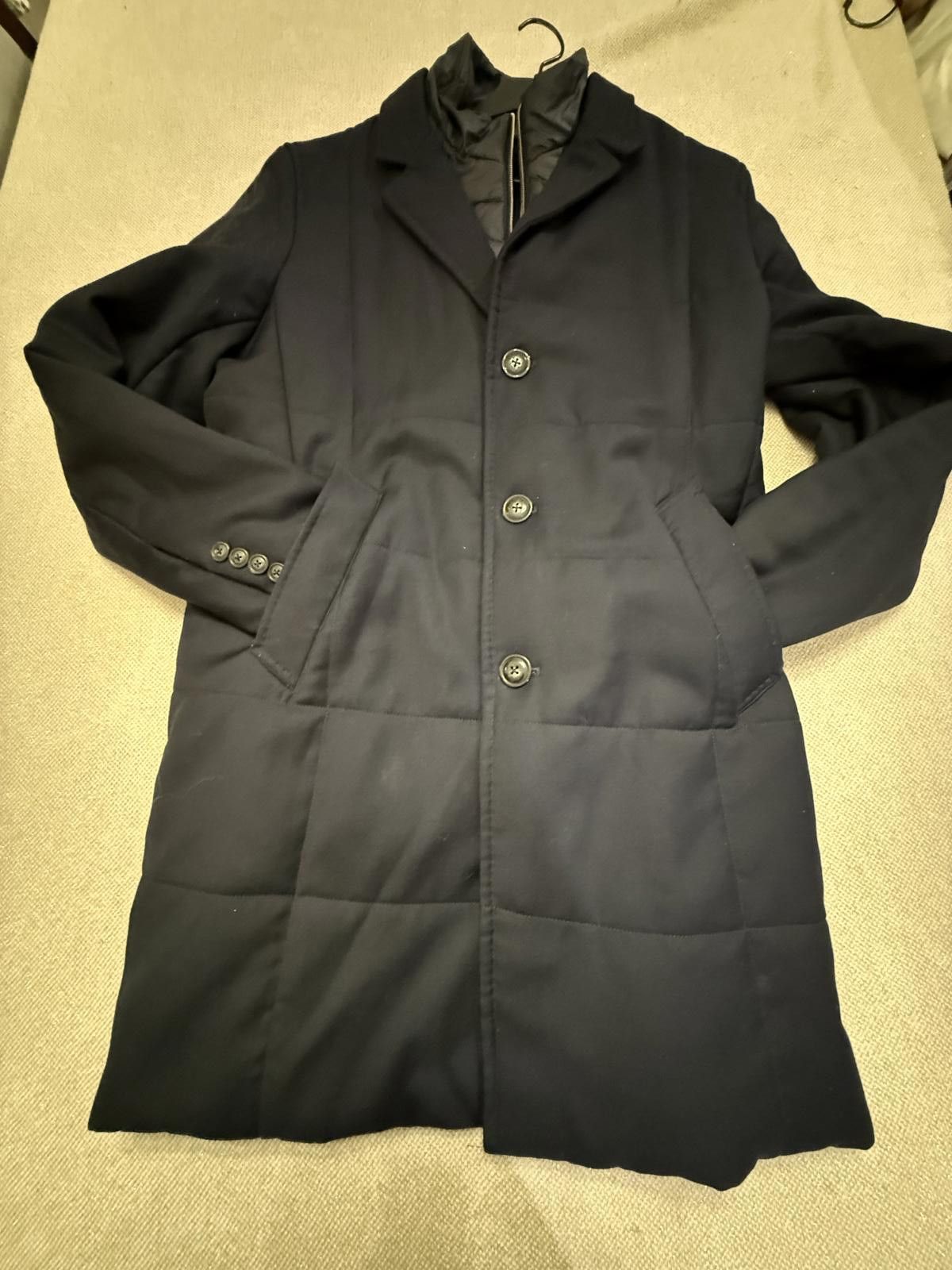 Other Men's Black Boggi Milano Wool Blend Overcoat with Inner Quil Size US M / EU 48-50 / 2 - 1 Thumbnail