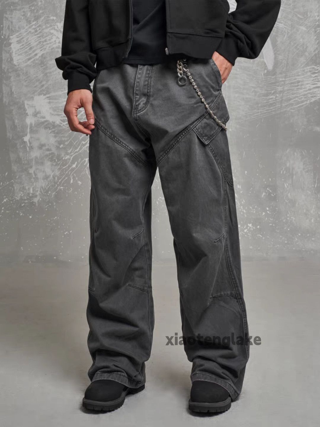 Designer × Vintage washed faded cleanfit skate hiphop loose baggy pants Size US 34 / EU 50 - 1 Thumbnail