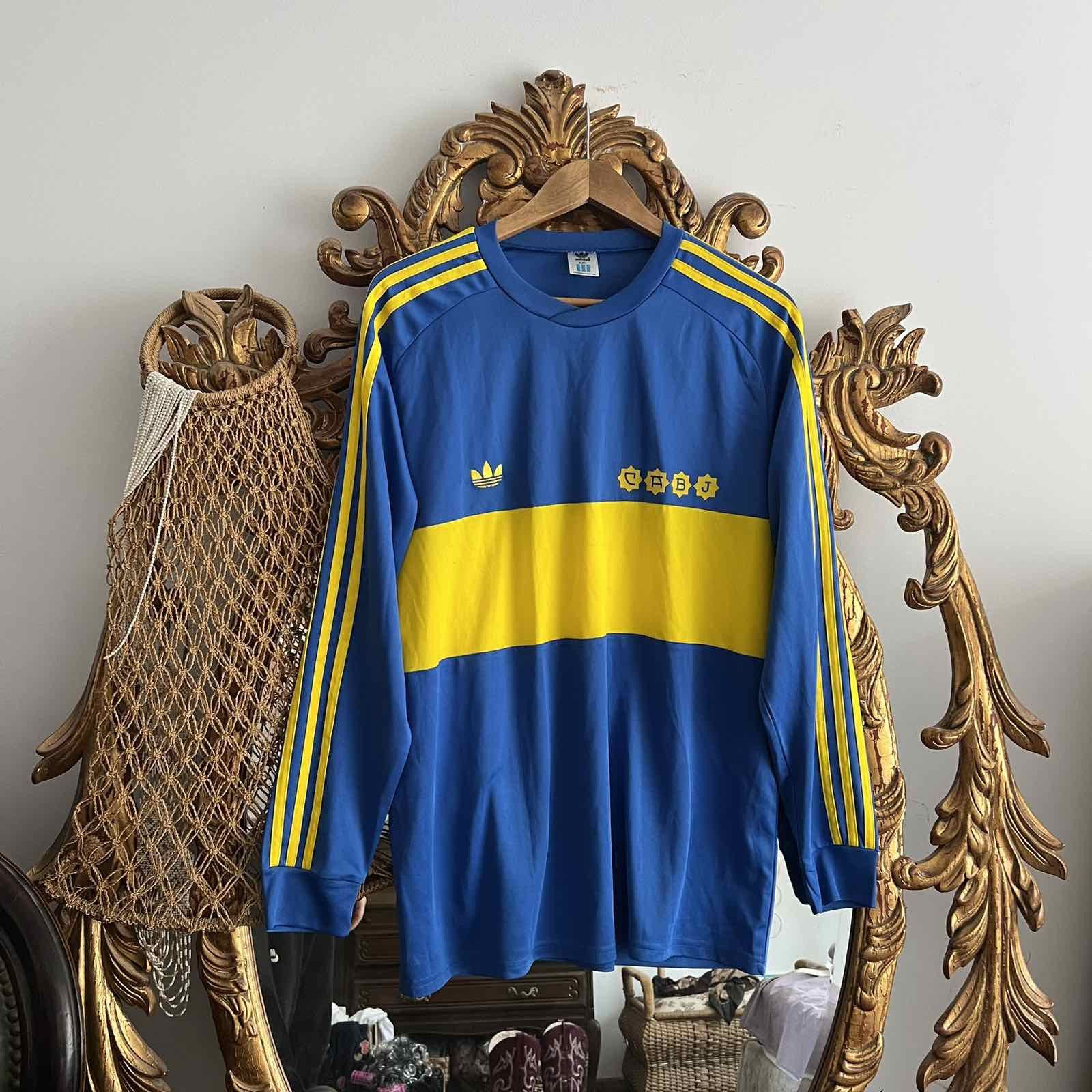 Adidas RETRO ADIDAS BOCA JUNIORS LONG SLEEVE JERSEY SZ XL Size US XL / EU 56 / 4 - 1 Thumbnail
