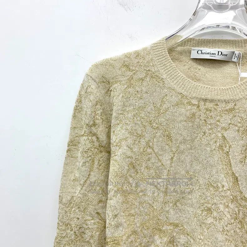 Dior Dior 22 champagne-coloured floral gold silk embroidery cas Size XS / US 0-2 / IT 36-38 - 3 Thumbnail