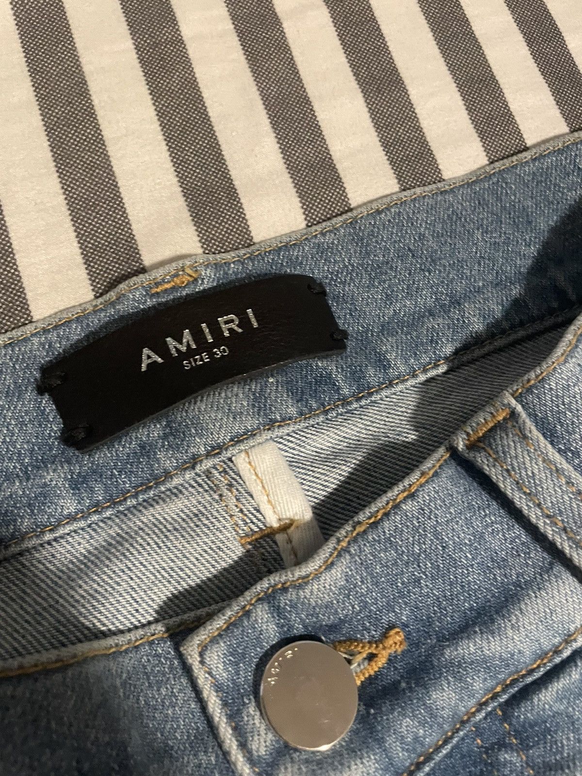 Amiri Amiri paint drip denim blue Size US 30 / EU 46 - 7 Thumbnail