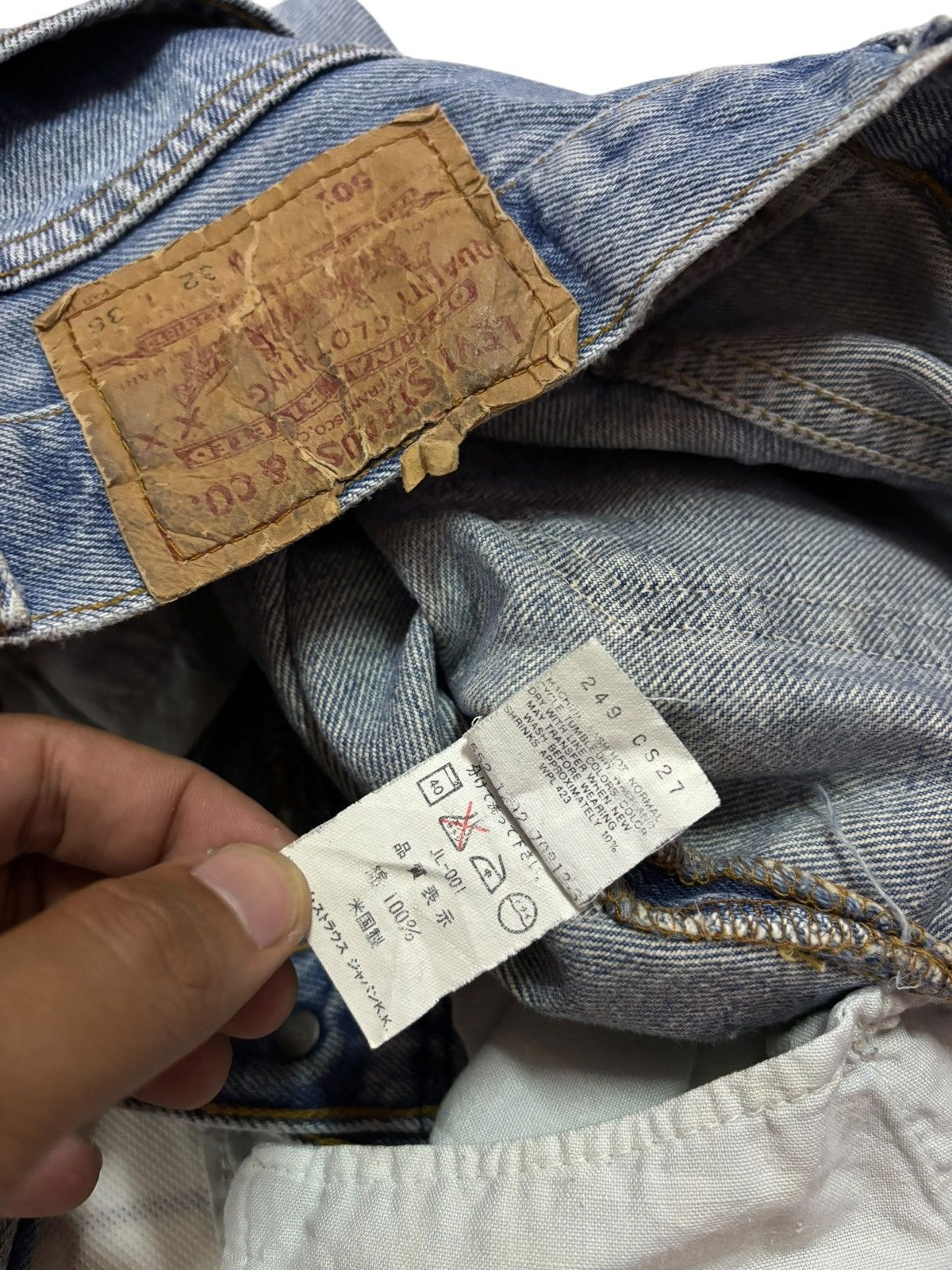 Levi's 🔥 Vtg Y2k Levi’s 505 Distressed Jeans Size US 30 / EU 46 - 8 Thumbnail