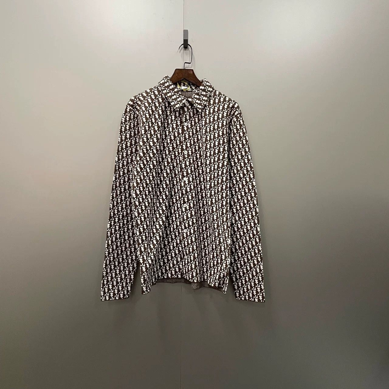 Dior Dior Brown All-Over Monogram Shirt Size US M / EU 48-50 / 2 - 1 Thumbnail
