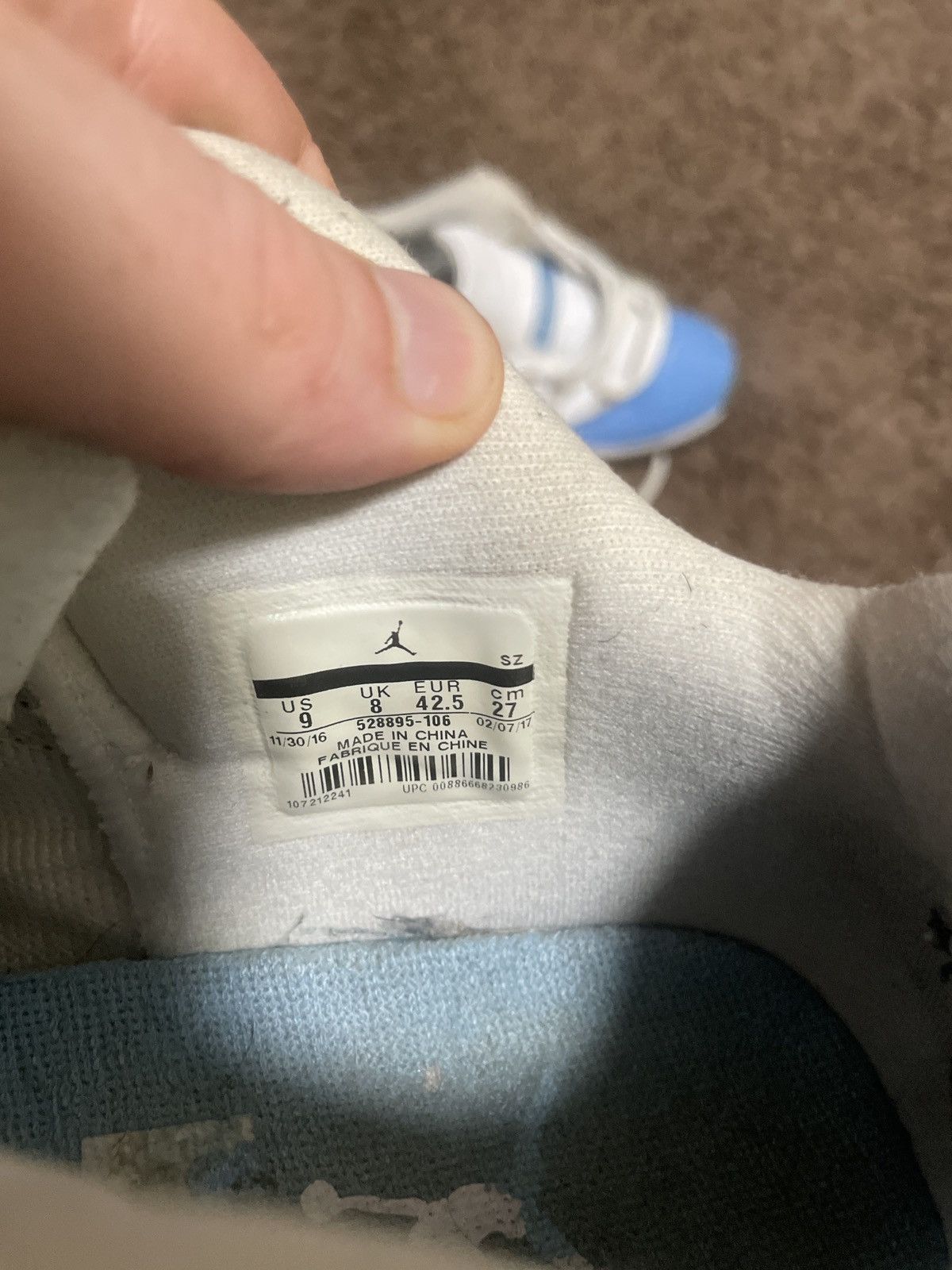 Jordan Brand University blue low Size US 9 / EU 42 - 1 Thumbnail