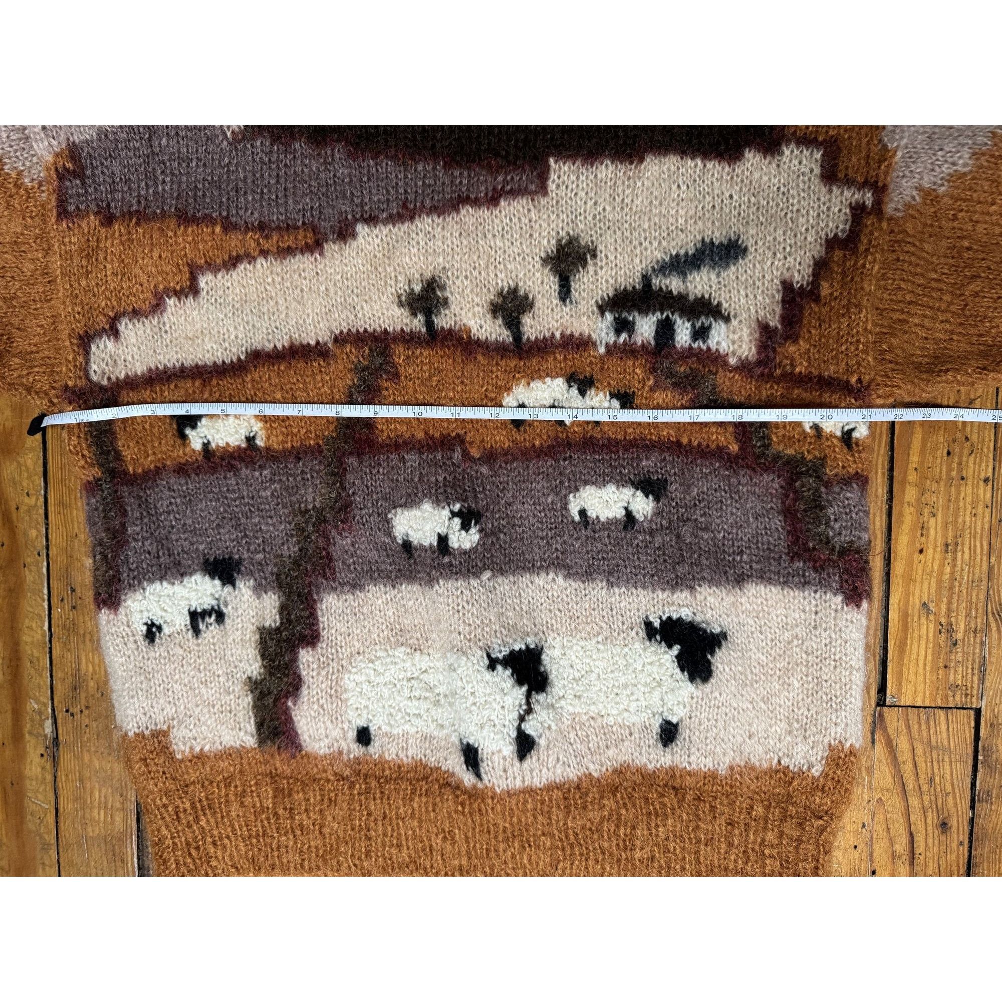 Vintage Vtg SELINA KNITWEAR Mohair Pastoral Farm Handmade Sweater En Size M / US 6-8 / IT 42-44 - 3 Thumbnail