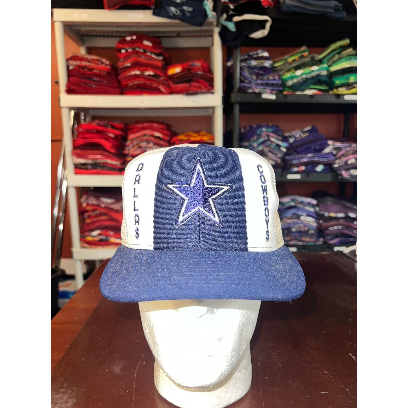 Vintage Dallas Cowboys Snapback AJD Lucky Stripes Cap VTG