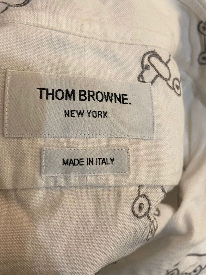Thom Browne Thom Browne size3 Embroidered shirt puppy crab elephant Size US L / EU 52-54 / 3 - 4 Thumbnail