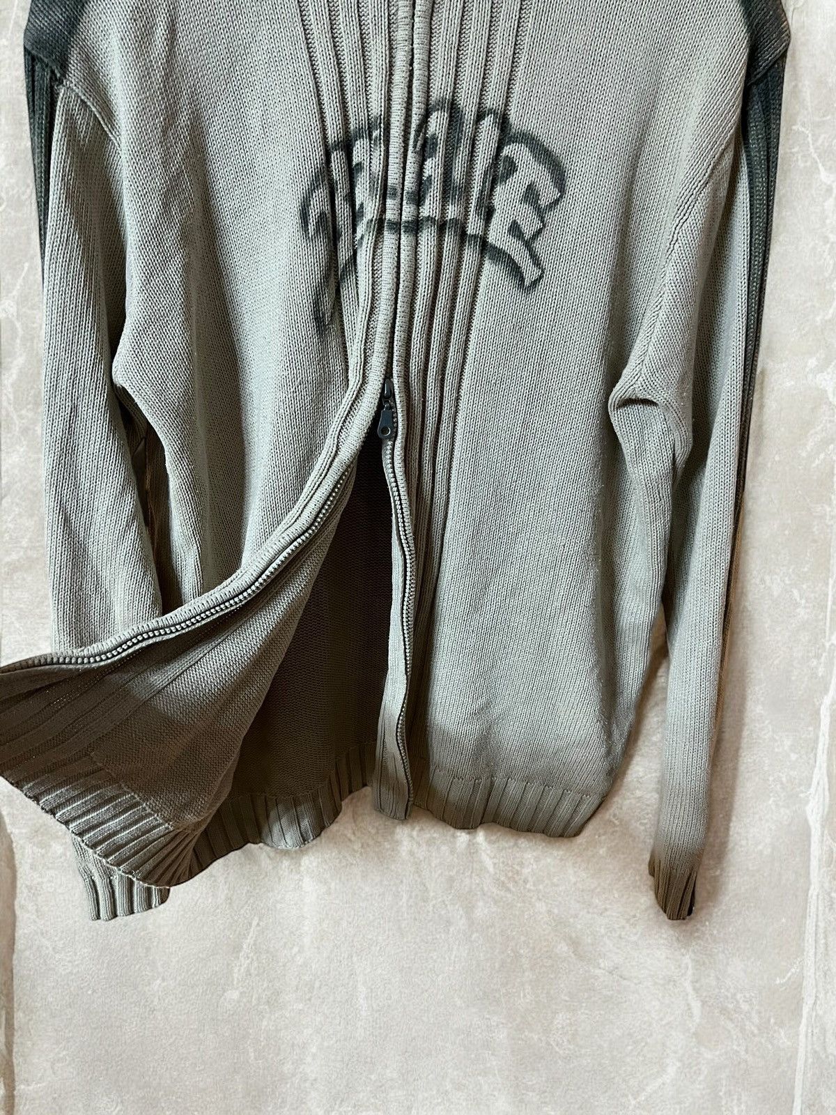 Designer × Vintage VINTAGE HEAVY KNITTED GRAFFITI LOGO Metal Zipper Sweater y2k Size US L / EU 52-54 / 3 - 4 Thumbnail