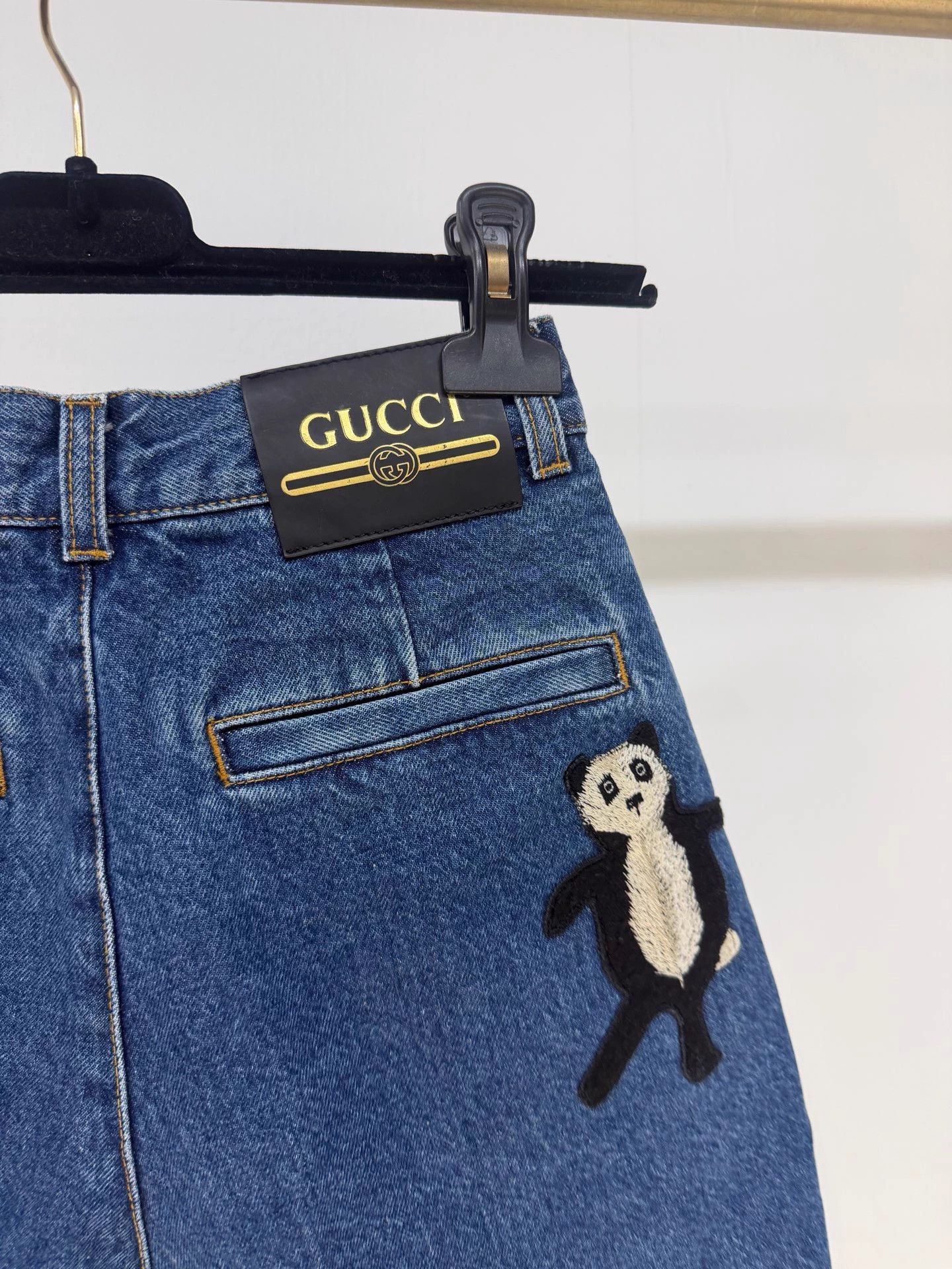 Gucci Gucci Panda Print High Waist Denim Short 36 Size 26" / US 2 / IT 38 - 3 Thumbnail