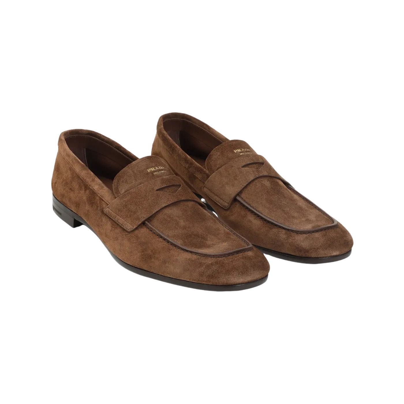 Prada PRADA Cacao Brown Suede Loafers New & Authentic (Men's size: Size US 10.5 / EU 43-44 - 3 Thumbnail