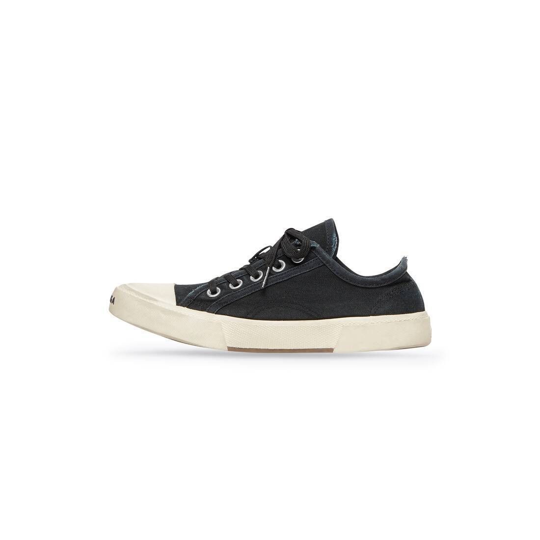 Balenciaga o1mt1gz0225 Paris Low Top Sneakers in Black/White Size US 8 / IT 38 - 3 Thumbnail