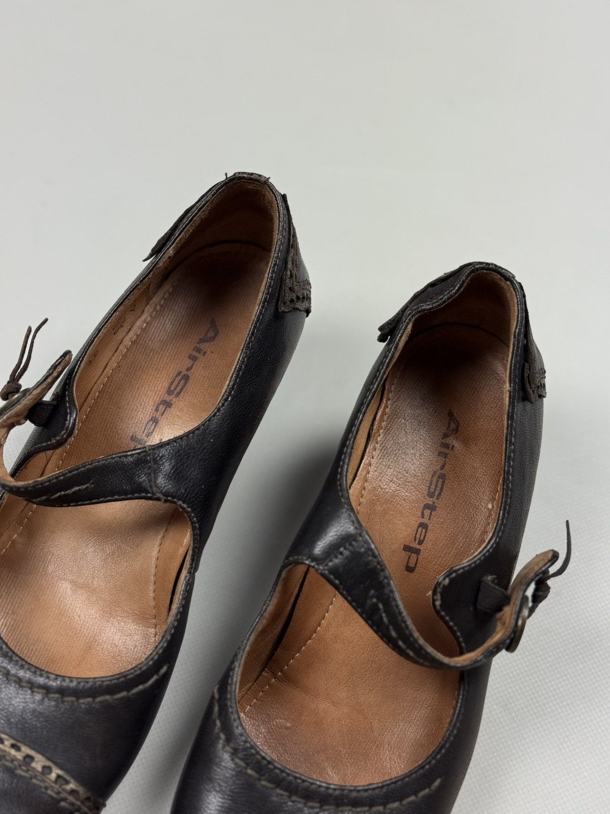 A.S.98 × Vintage Airstep Vintage Avant-Garde Ladies Leather Heeled Shoes Size US 8 / IT 38 - 14 Thumbnail