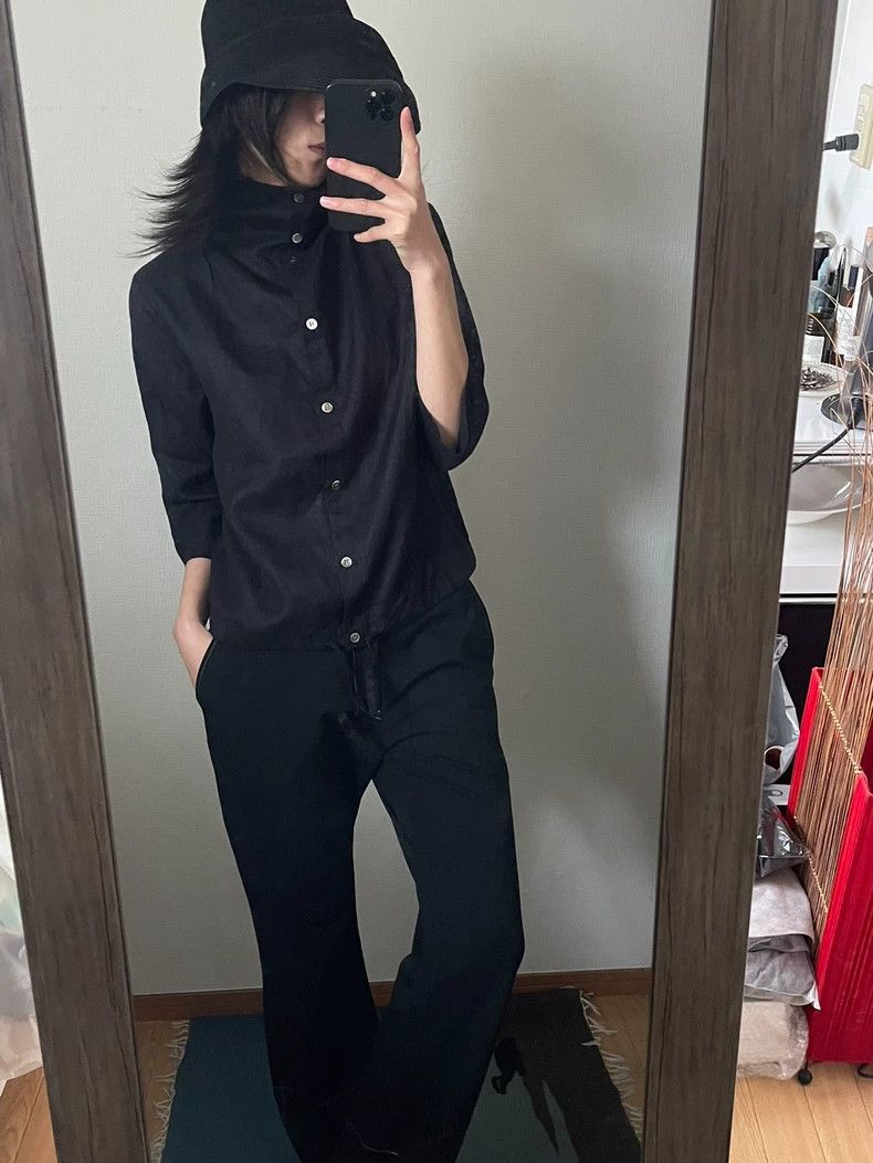 Yohji Yamamoto Yohji YamamotoCotton and linen turtleneck shirt 2503-Nextar Size US M / EU 48-50 / 2 - 2 Thumbnail