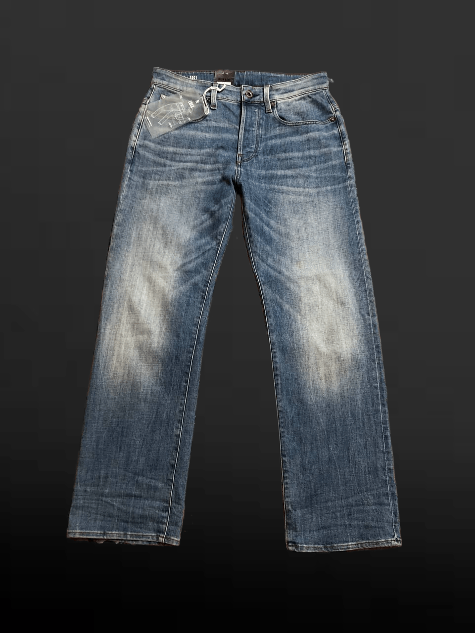 G-Star G-STAR RAW Denim 3301 Loose Dark Aged Jeans Mens Size US 28 / EU 44 - 1 Thumbnail