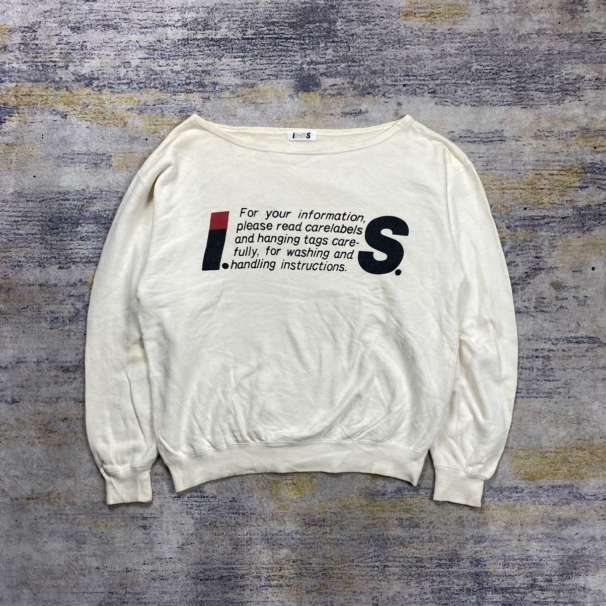 Issey Miyake vintage 90s issey miyake care label print sweatshirt Size M / US 6-8 / IT 42-44 - 1 Thumbnail