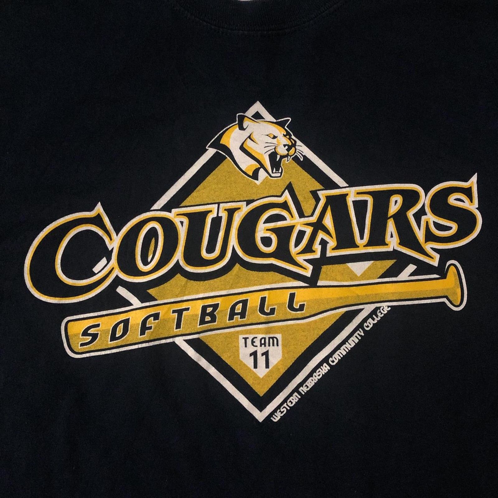 Gildan Navy WNCC Cougars Softball Graphic Tee Size US M / EU 48-50 / 2 - 3 Thumbnail