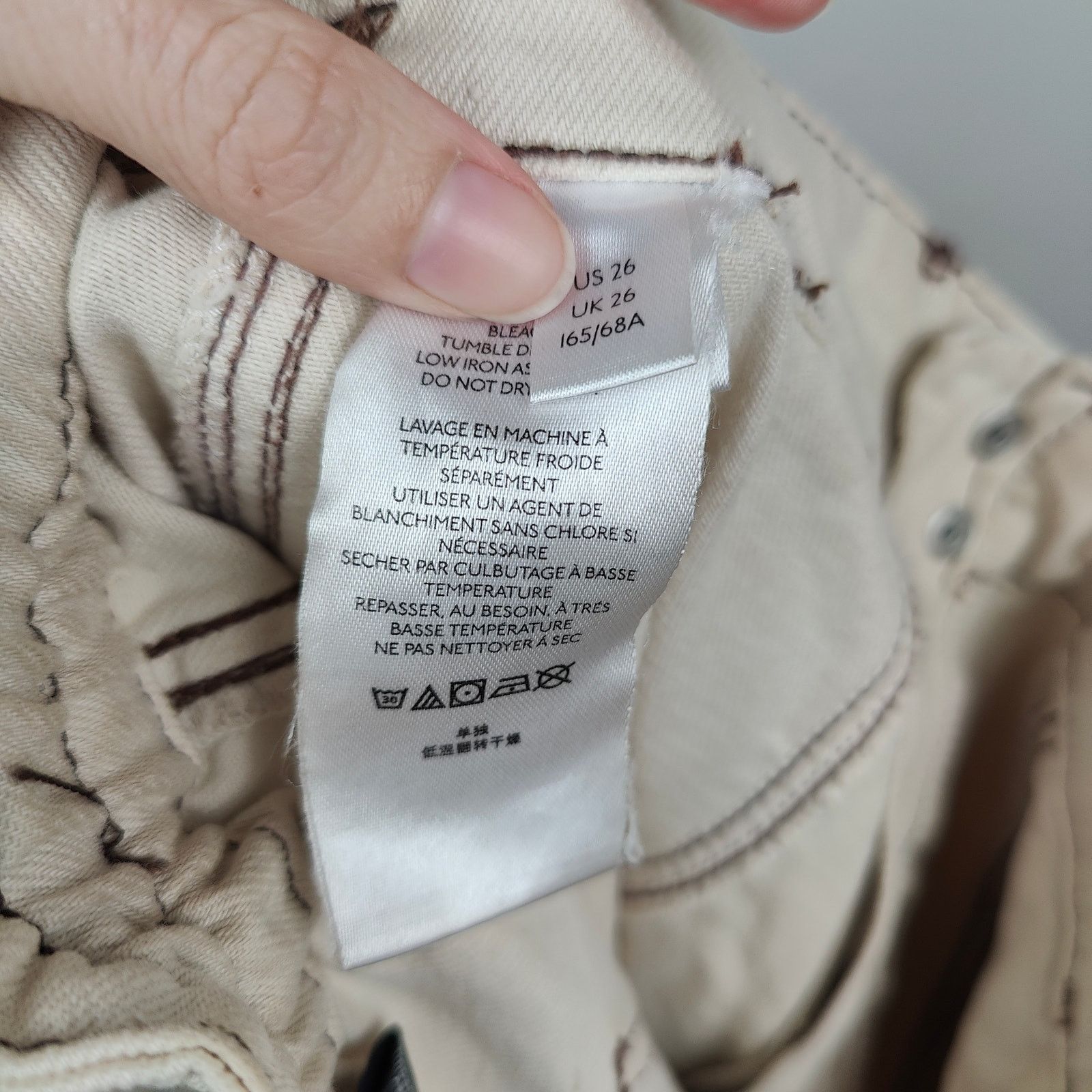 Bdg BDG Baggy Cargo Jeans Womens 26 Beige Y2K Utility Skater Size 26" / US 2 / IT 38 - 9 Thumbnail