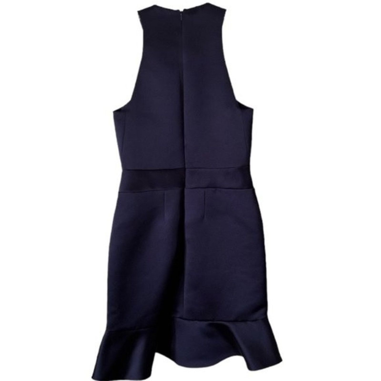 Alexander McQueen MCQ ALEXANDER MCQUEEN Navy Blue Knee-Length Dress, US6/IT42 Size M / US 6-8 / IT 42-44 - 3 Thumbnail