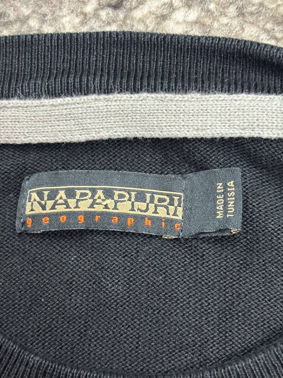 Napapijri Napapijri Black Cotton Knit Pullover Logo Patch L Size US L / EU 52-54 / 3 - 11 Thumbnail
