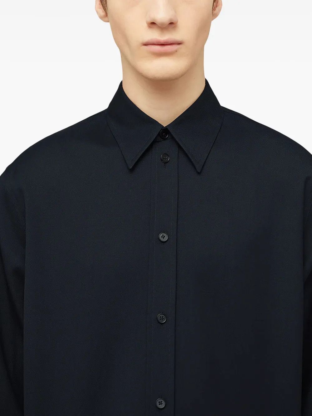 Jil Sander o1mt1gz0625 Button Shirt in Black Size US M / EU 48-50 / 2 - 2 Thumbnail