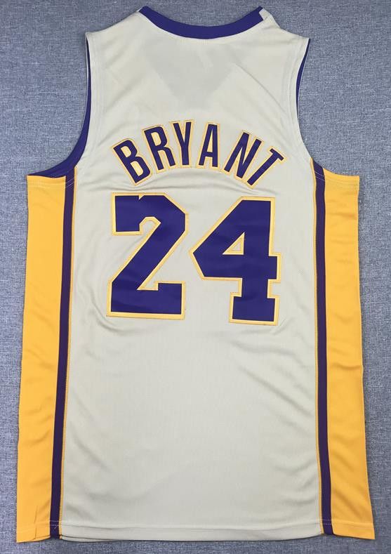 NBA Los Angeles Lakers #24 Kobe Bryant Jersey Beige Size US XXL / EU 58 / 5 - 1 Thumbnail