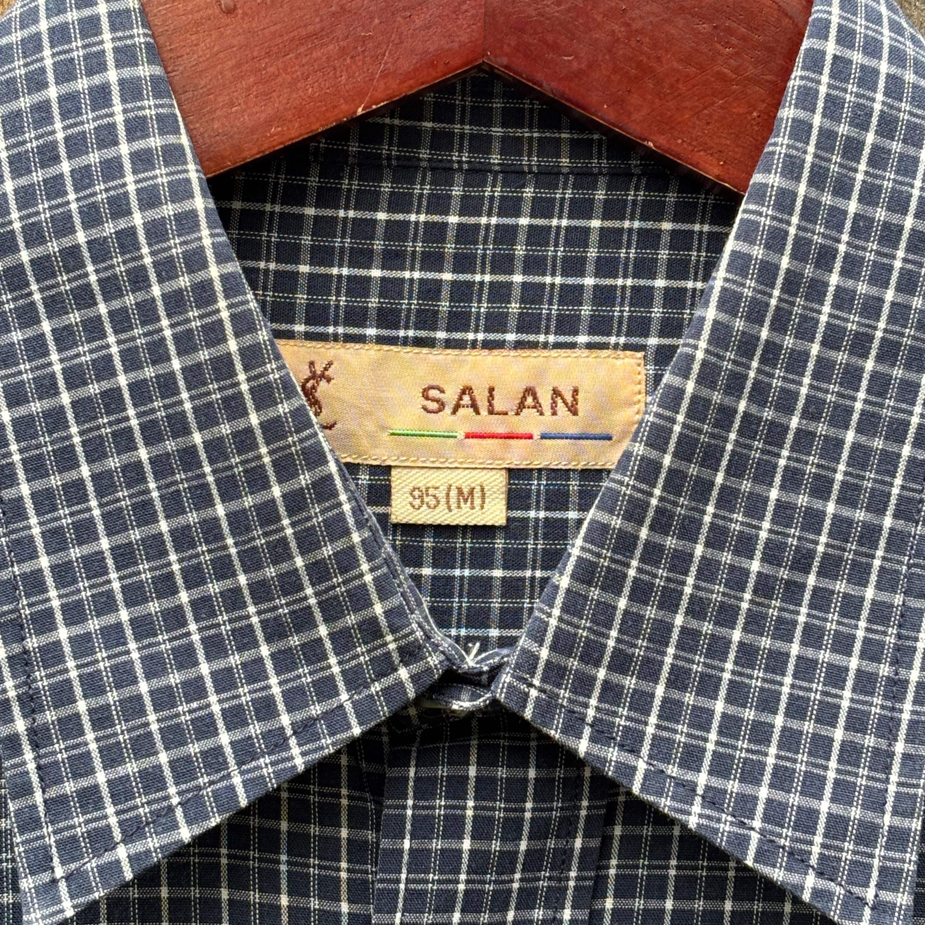 Yves Saint Laurent Vtg 90's Ysl Salan Button Up Plaid Shirt Size US M / EU 48-50 / 2 - 5 Thumbnail