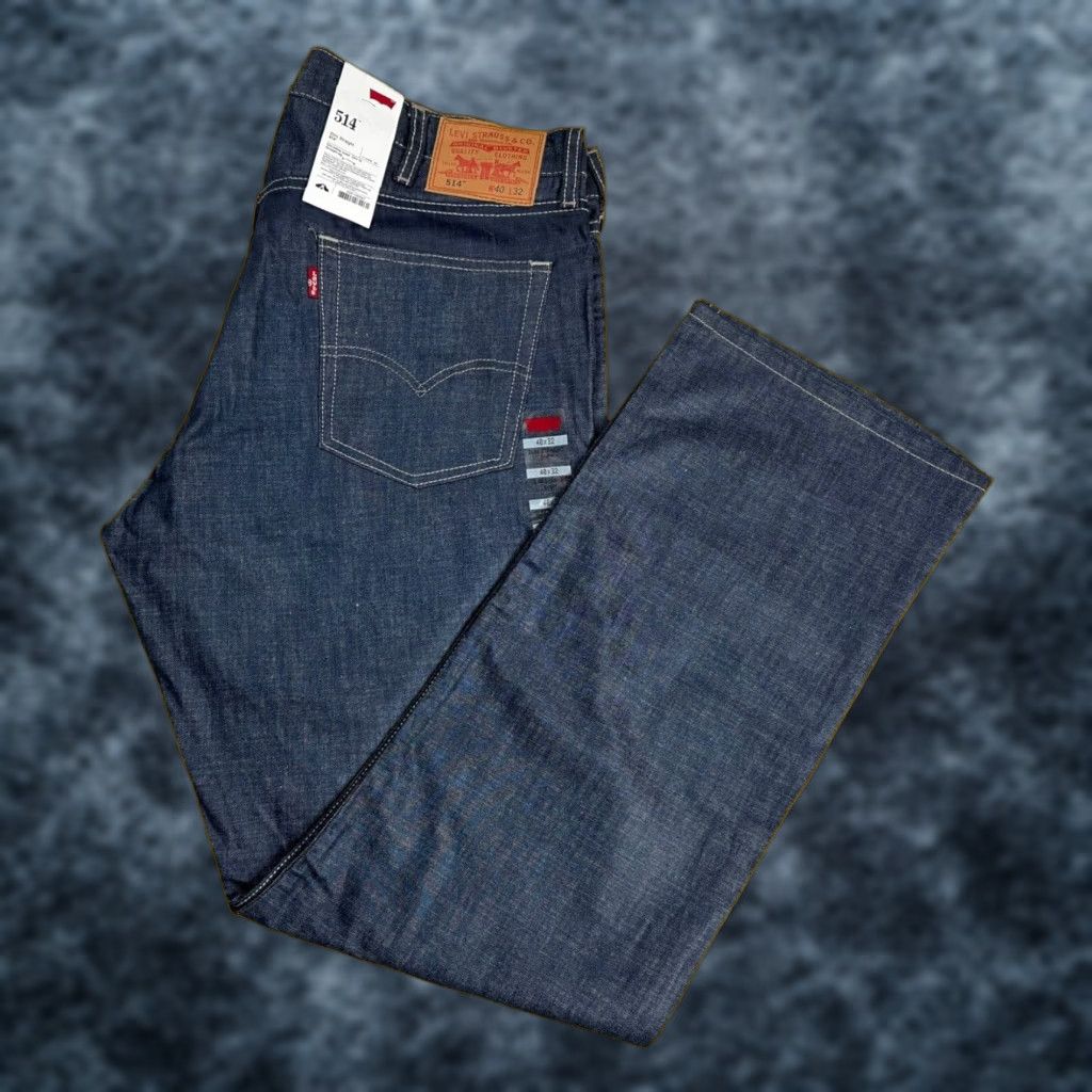 VINTAGE Levi's 514 Slim Straight Jeans Mens 40x32 Medium Blue