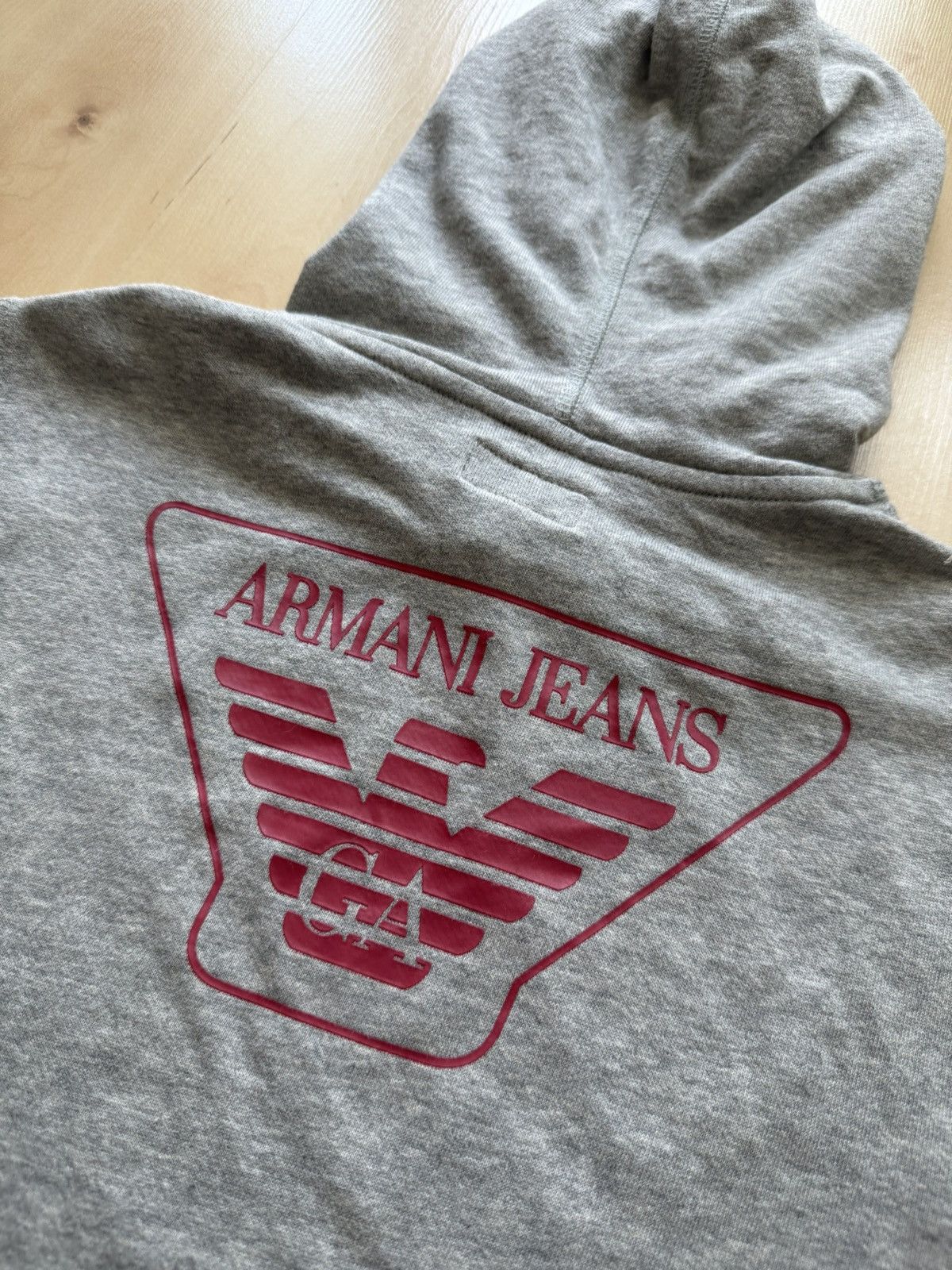 Armani Giorgio Armani Jeans logo vest hooded sweatshirt Size US S / EU 44-46 / 1 - 11 Thumbnail