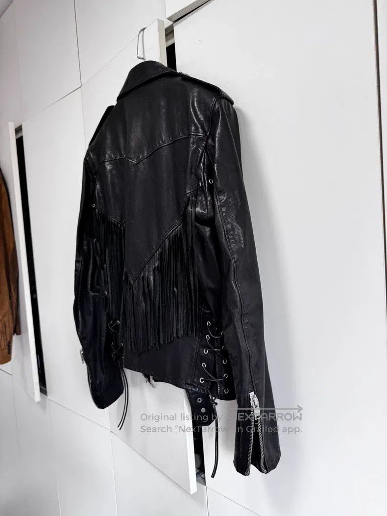 Saint Laurent Paris Saint Laurent Paris Frilled Motorcycle Leather Jacket Size US M / EU 48-50 / 2 - 9 Thumbnail