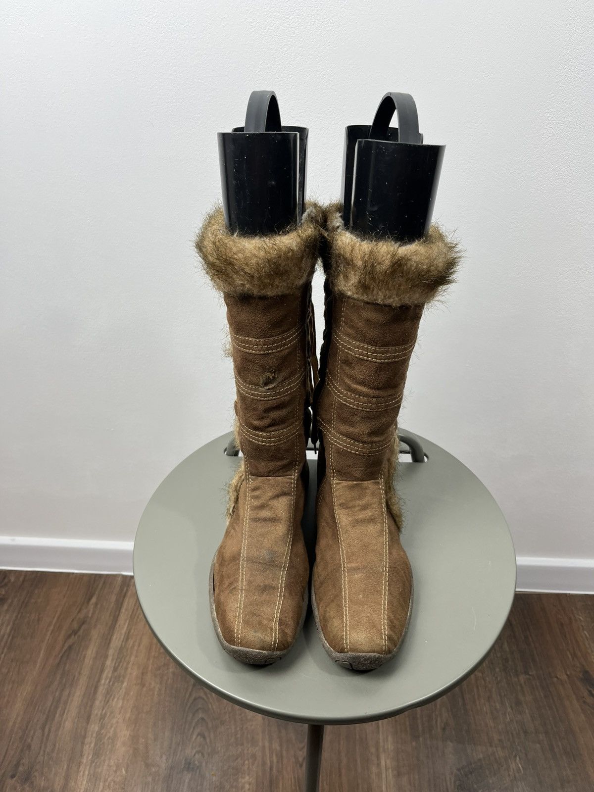 Other Brown Suede Faux Fur Winter Boots Size 39 Size US 8.5 / IT 38.5 - 2 Thumbnail
