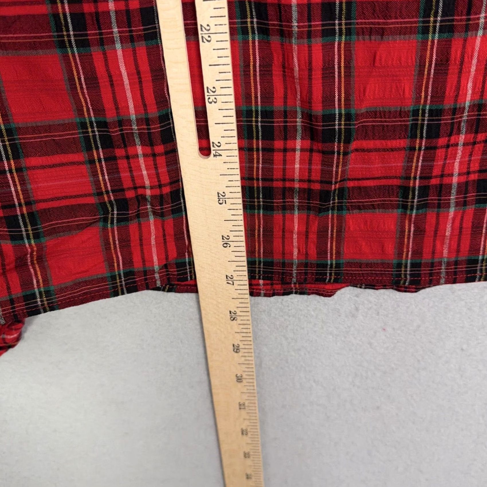 Old Navy Old Navy Blouse Womens XXL Tall Red Plaid V Neck Raglan Long Sleeve Tunic Top Size XXL / US 16-18 / IT 52-54 - 7 Thumbnail
