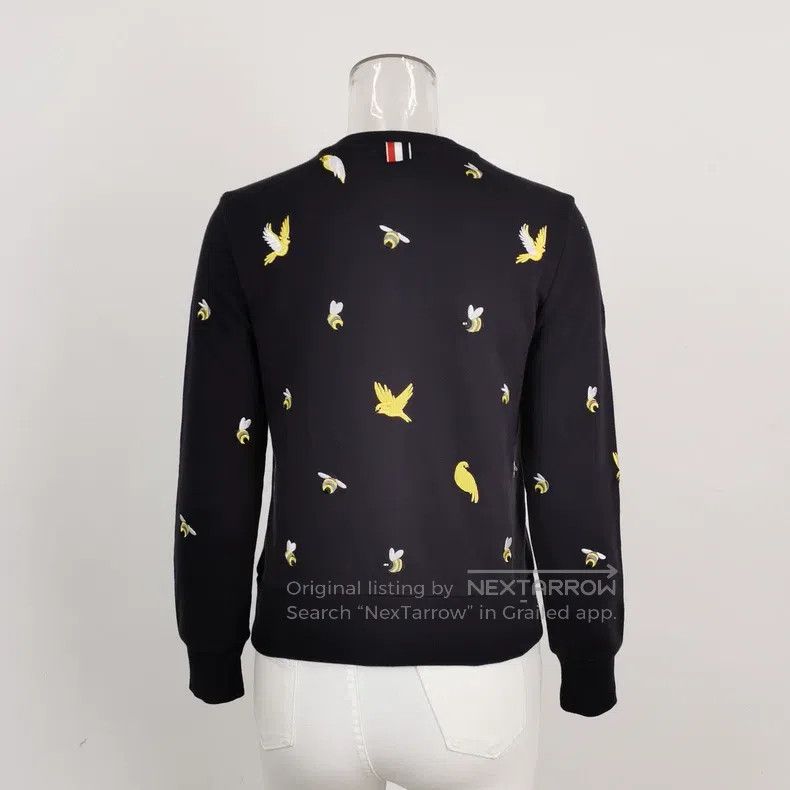 Thom Browne Thom Browne Cotton bird bee pattern sweatshirt Size XS / US 0-2 / IT 36-38 - 2 Thumbnail