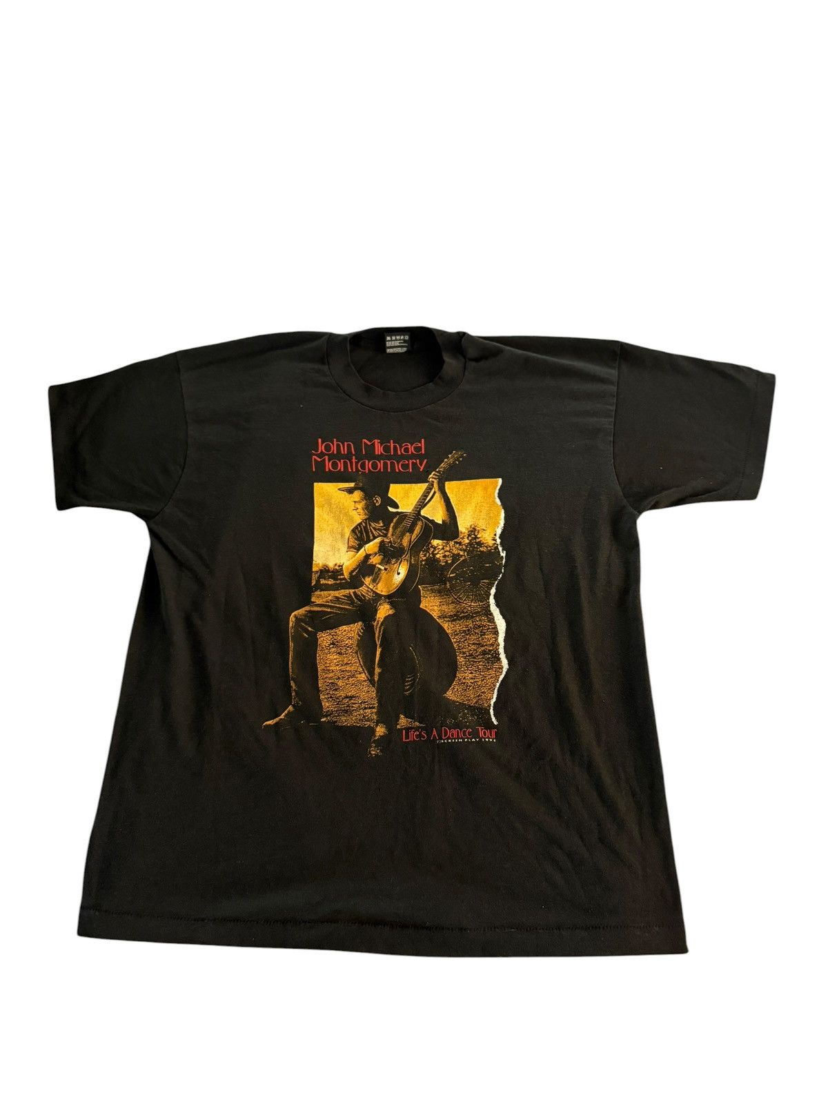 Fruit Of The Loom Vintage John Michael Montgomery Shirt Mens XLarge Black Size US XL / EU 56 / 4 - 1 Thumbnail