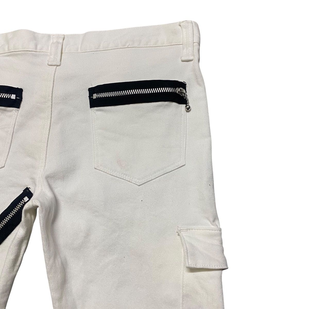Mari's Rock Anarchy 666 White Denim Zipper Bondage Pants Undercover Size US 32 / EU 48 - 11 Thumbnail