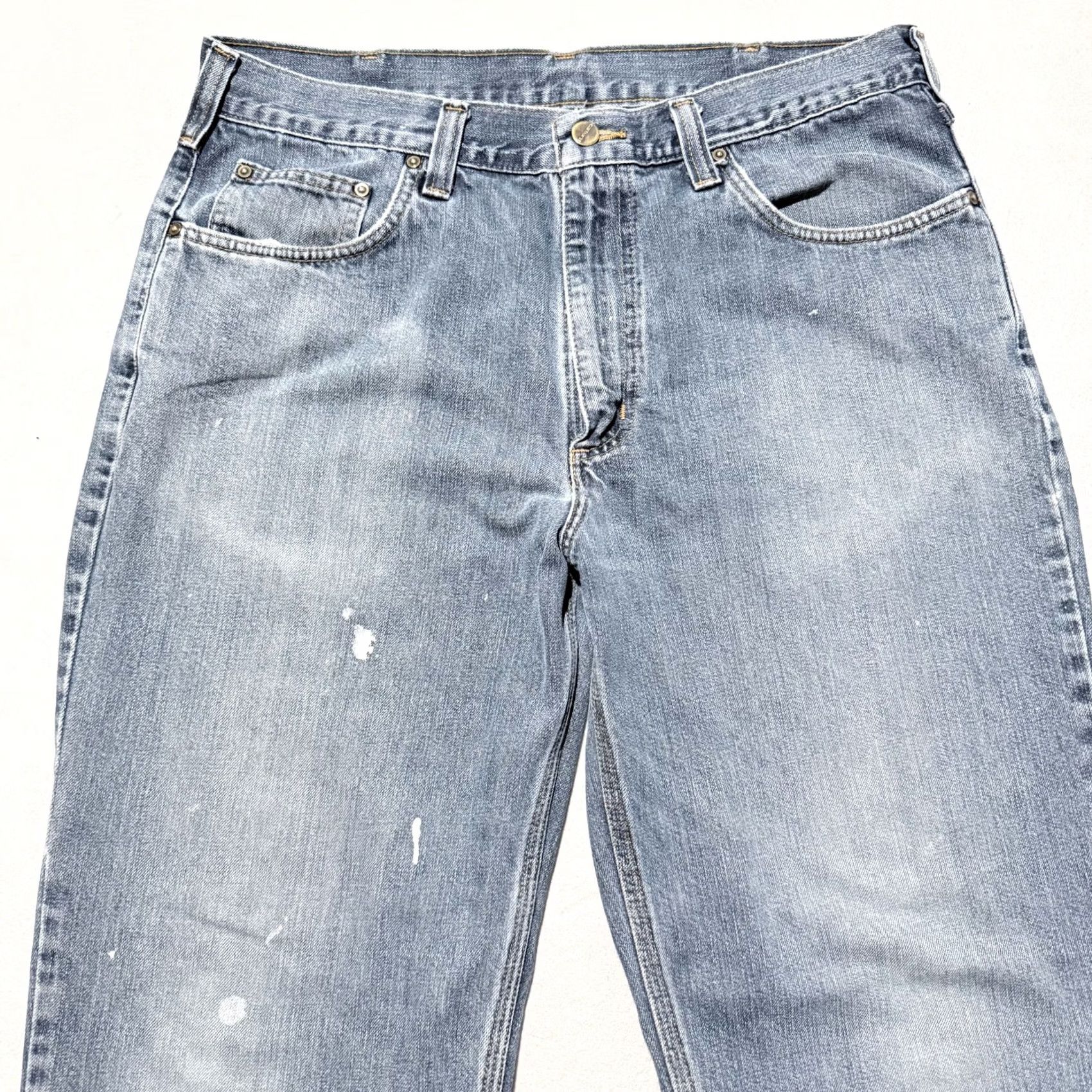 Carhartt Carhartt Jeans Men Blue Denim Mid Rise Relaxed Fit Straight Zip Fly - 34x29.5 Size US 34 / EU 50 - 3 Thumbnail