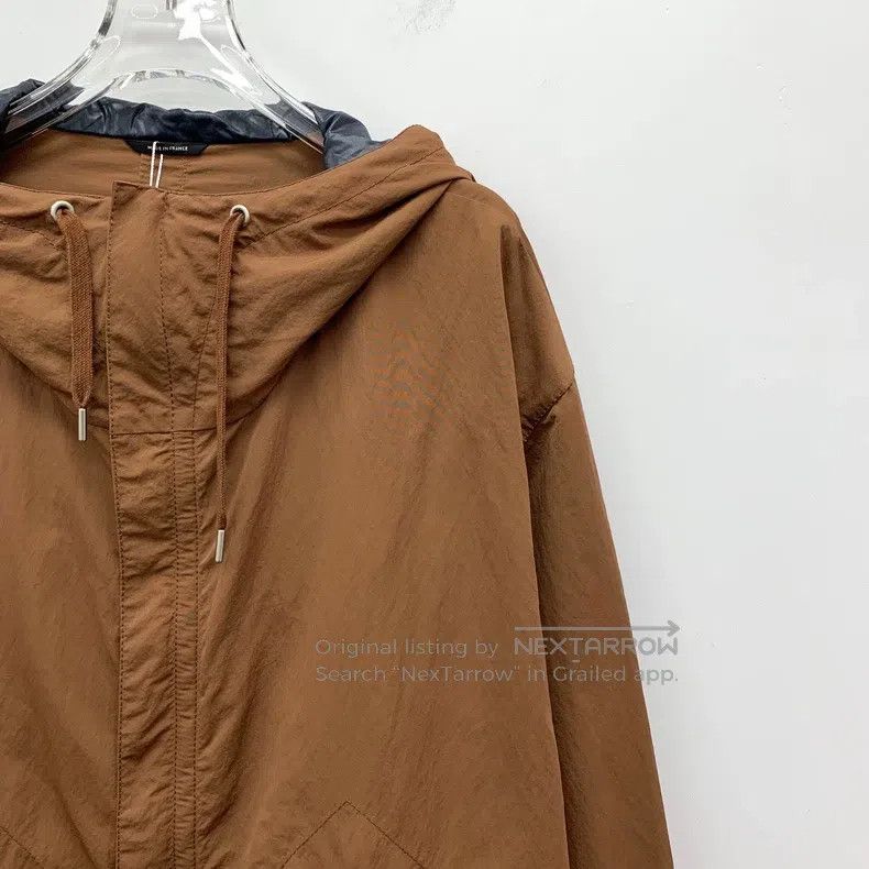 Hermes Hermes Dark Brown Hooded Drawstring Long Sleeve Jacket Win Size US L / EU 52-54 / 3 - 3 Thumbnail