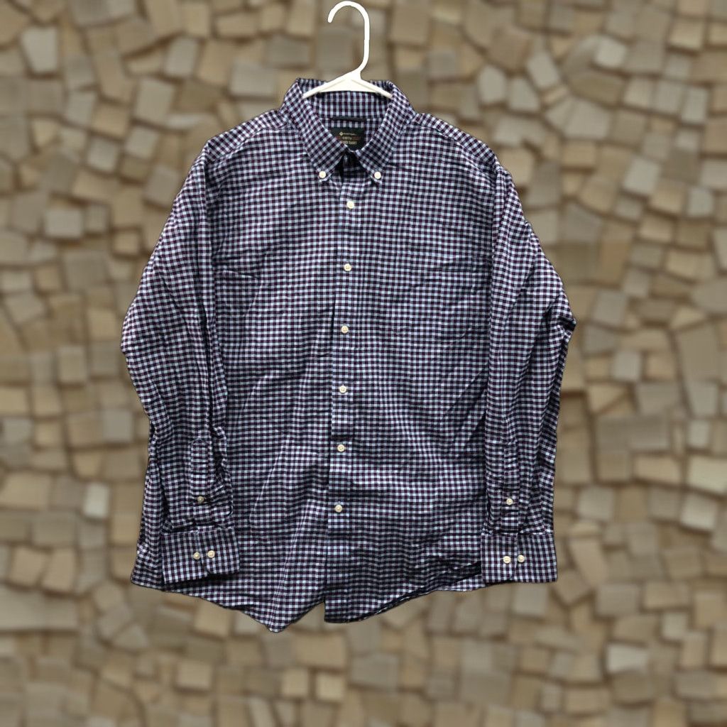 Vintage Member's Mark Shirt XL Mens Blue Plaid Long Sleeve Button-Down Collar Shirt Size US XL / EU 56 / 4 - 1 Thumbnail