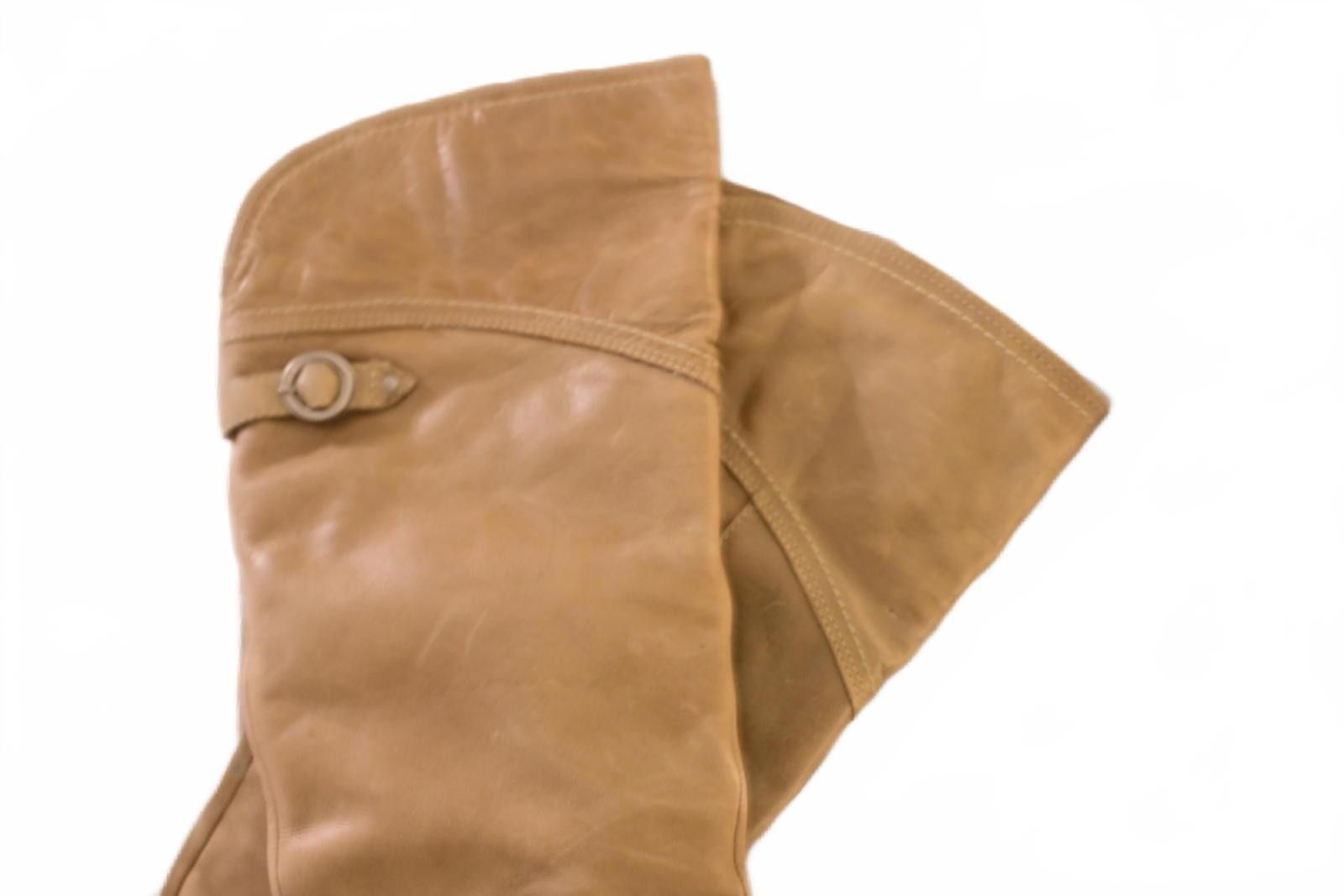 Unknown London Tan Knee-High Genuine Leather Boots w Block Heel Women's 8 Size US 8 / IT 38 - 6 Thumbnail