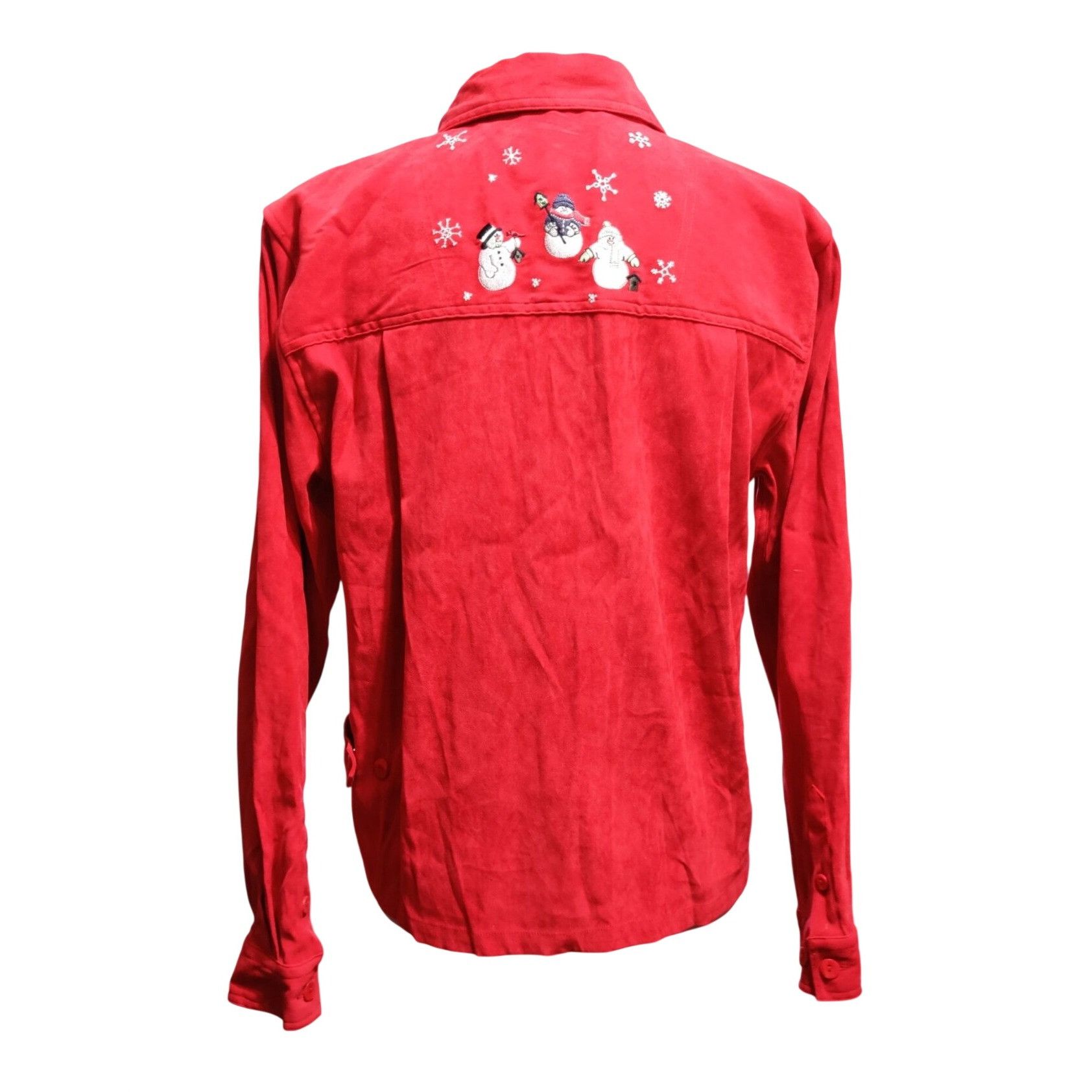 Vintage Vintage Christopher & Banks Shirt Size M Red Snowman Embroid Size M / US 6-8 / IT 42-44 - 2 Thumbnail