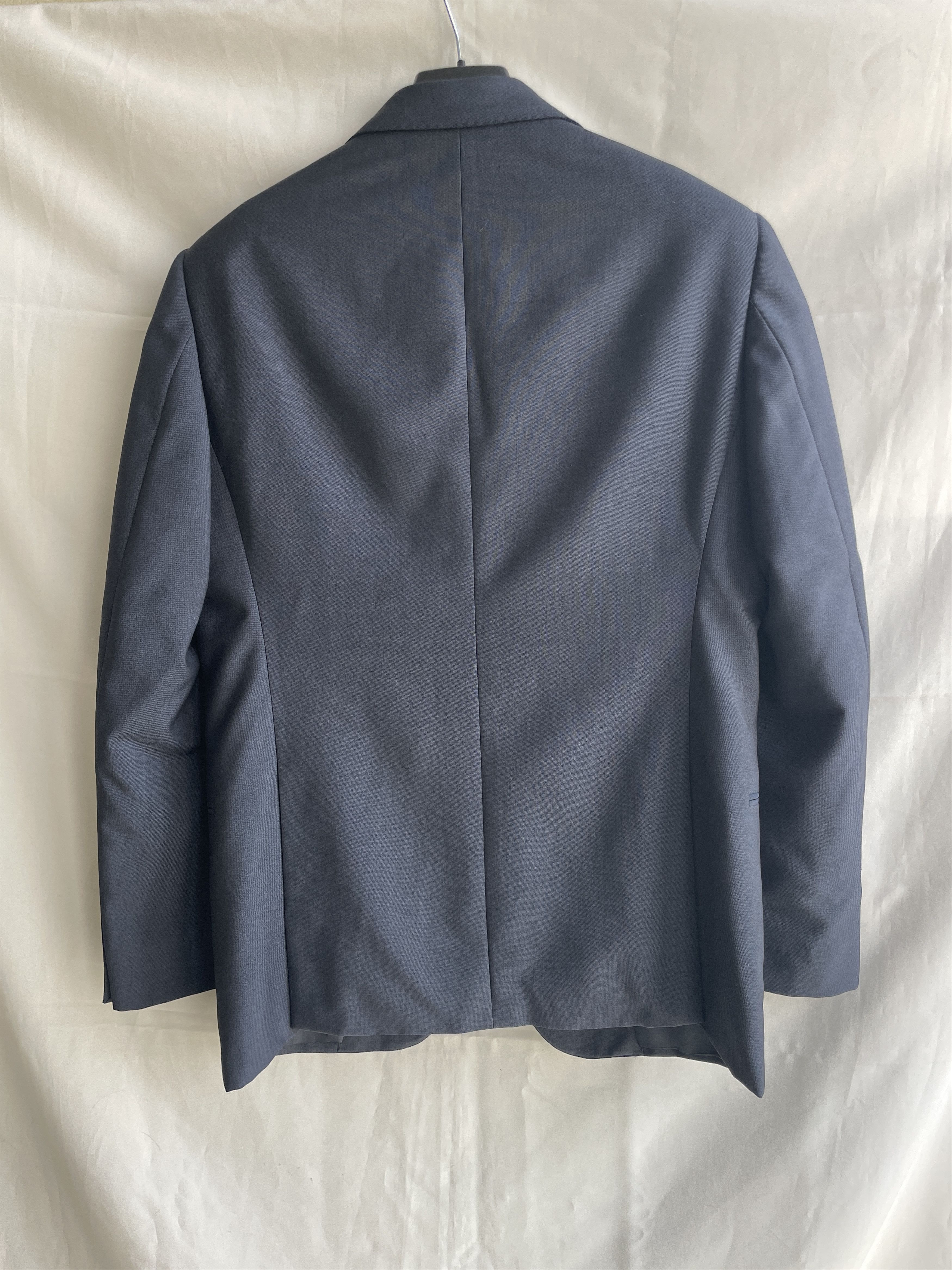 Armani Collezioni Armani Collezioni Navy Solid Wool Mohair Suit Jacket Blazer Size 40R - 2 Thumbnail