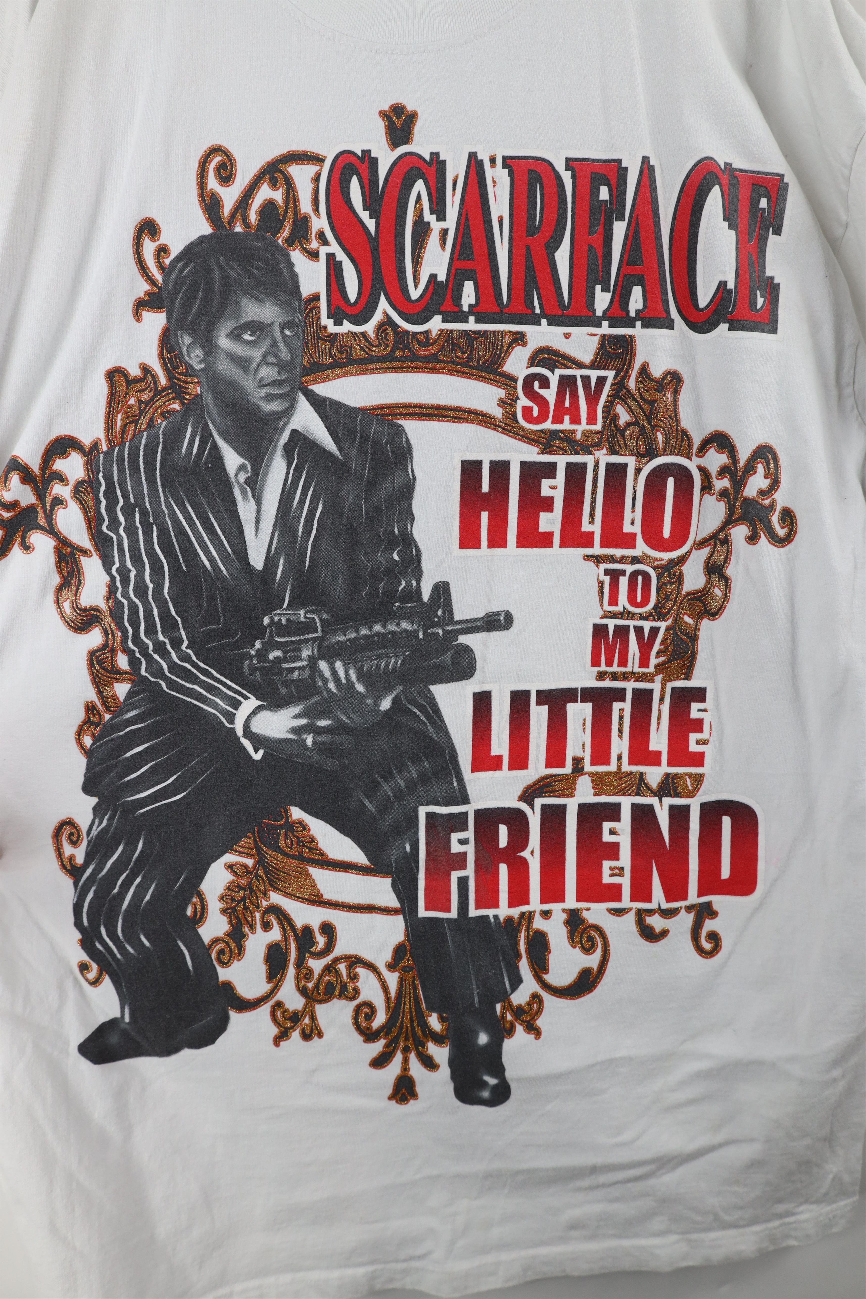 Vintage Vintage Tony Montana Say Hello To My Little Friend T-Shirt Size US XXL / EU 58 / 5 - 4 Thumbnail