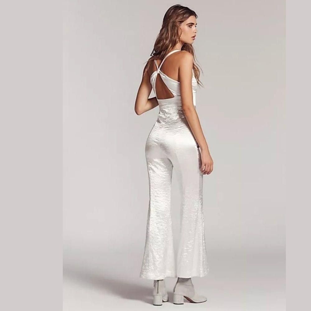 Free People Free People silver Crush Jumpsuit size 2 Size 26" / US 2 / IT 38 - 2 Thumbnail