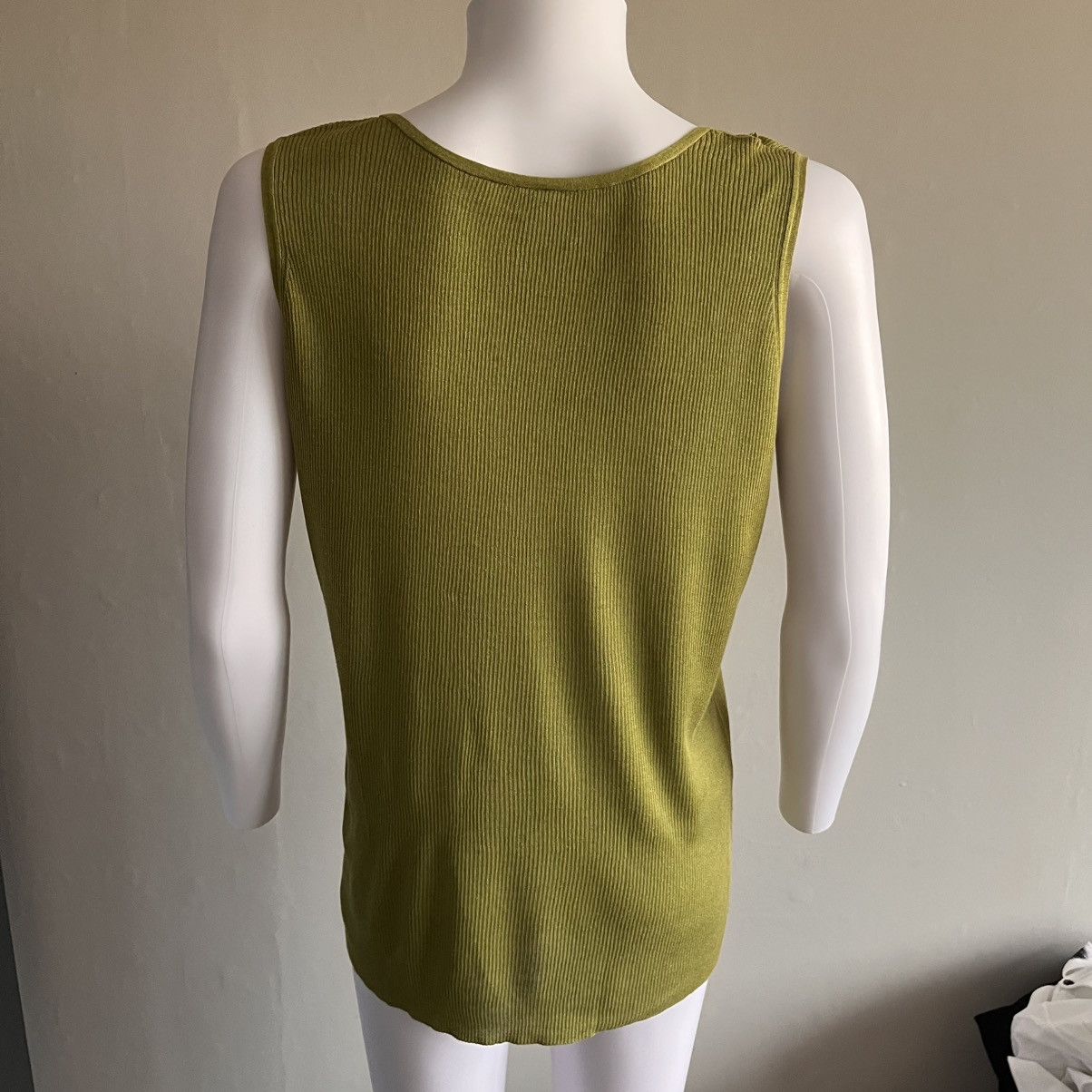 Hermes Hermès Gaultier Era Silk Blend Green Button Top Size M / US 6-8 / IT 42-44 - 9 Thumbnail